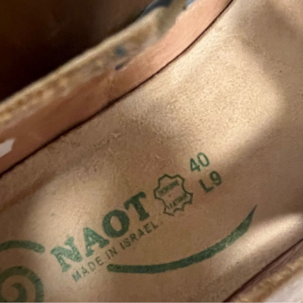 Naot teal nubuck and brown comfort leather sandals 40 - Picture 7 of 9